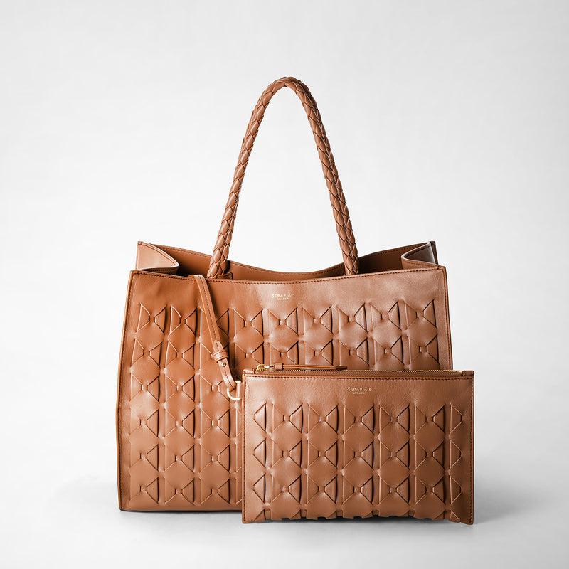 Serapian 1928 tote bag in mosaico tan Offerte