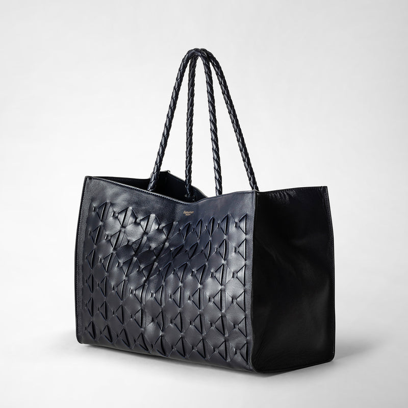 Serapian 1928 tote bag in mosaico midnight blue Hotsell