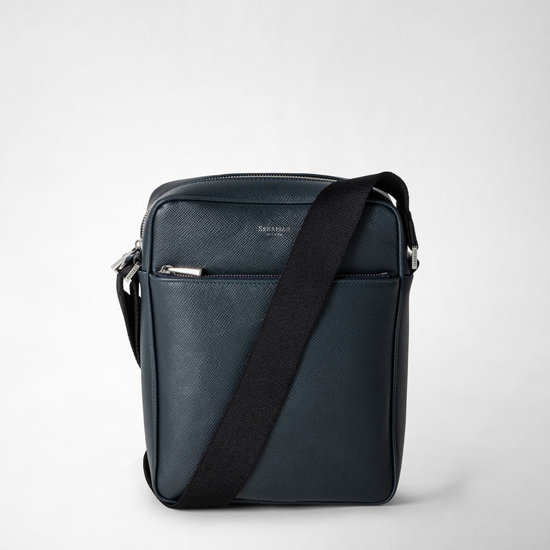Serapian Tracolla north south in pelle evoluzione blu navy Moda