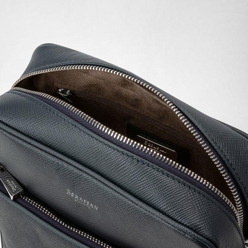 Serapian Tracolla north south in pelle evoluzione blu navy Moda