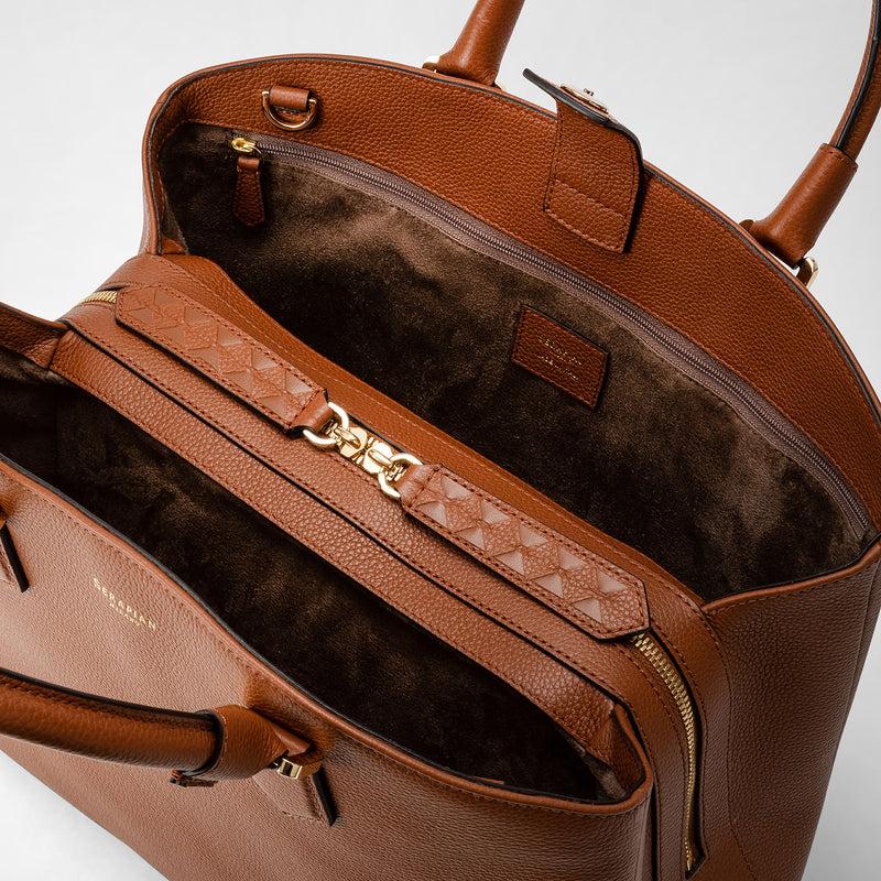 Serapian Borsa a mano luna in pelle rugiada cuoio Promozione