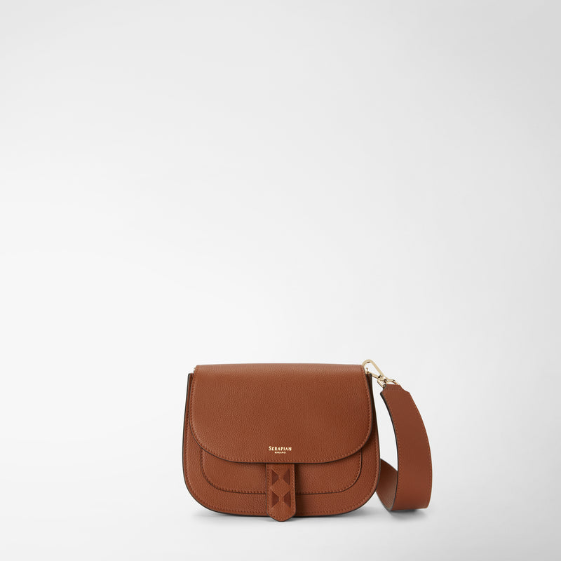 Serapian Borsa luna crossbody in pelle rugiada cuoio Qualità Garantita