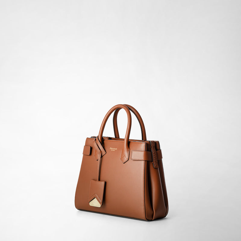 Serapian Meline' handbag in seta leather cuoio Shopping Online