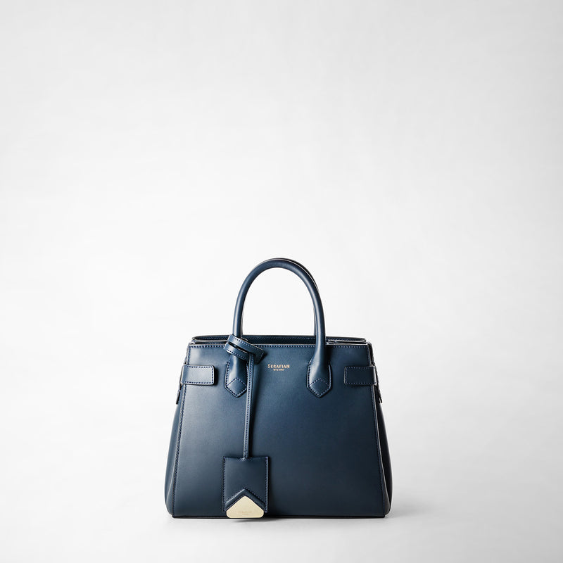 Serapian Meline' handbag in seta leather black Affare Del Giorno