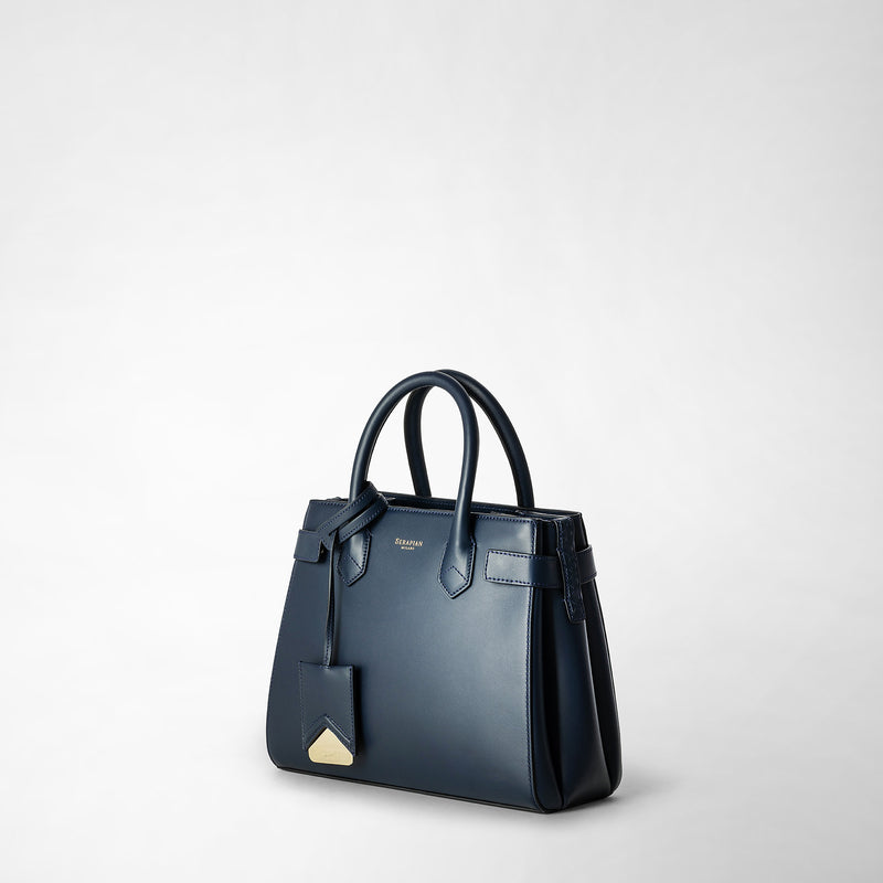 Serapian Meline' handbag in seta leather black Affare Del Giorno