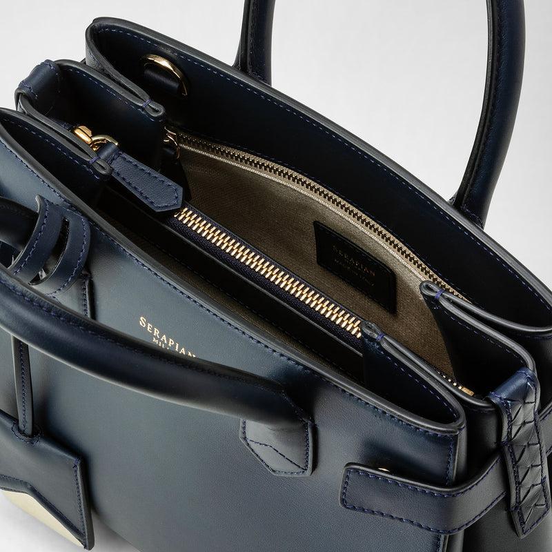 Serapian Meline' handbag in seta leather black Affare Del Giorno