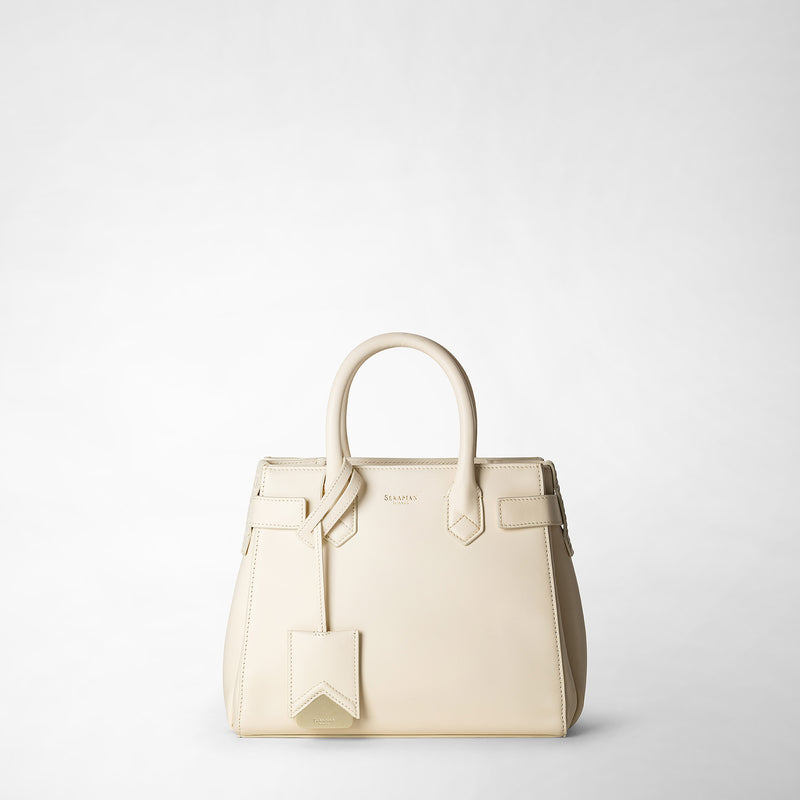 Serapian Meline' handbag in seta leather cream Prezzo Ridotto