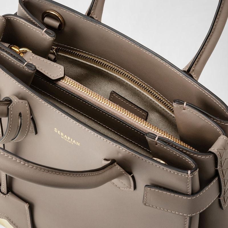 Serapian Meline' handbag in seta leather sahara Convenienza