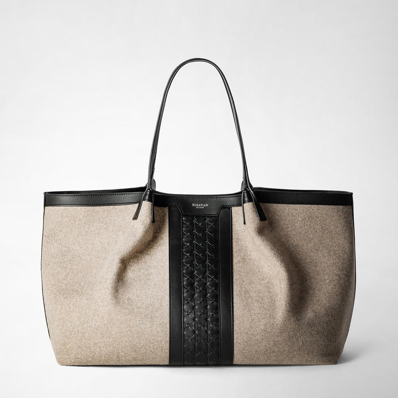 Serapian BORSA SECRET TOTE IN LANA E MOSAICO Offerta