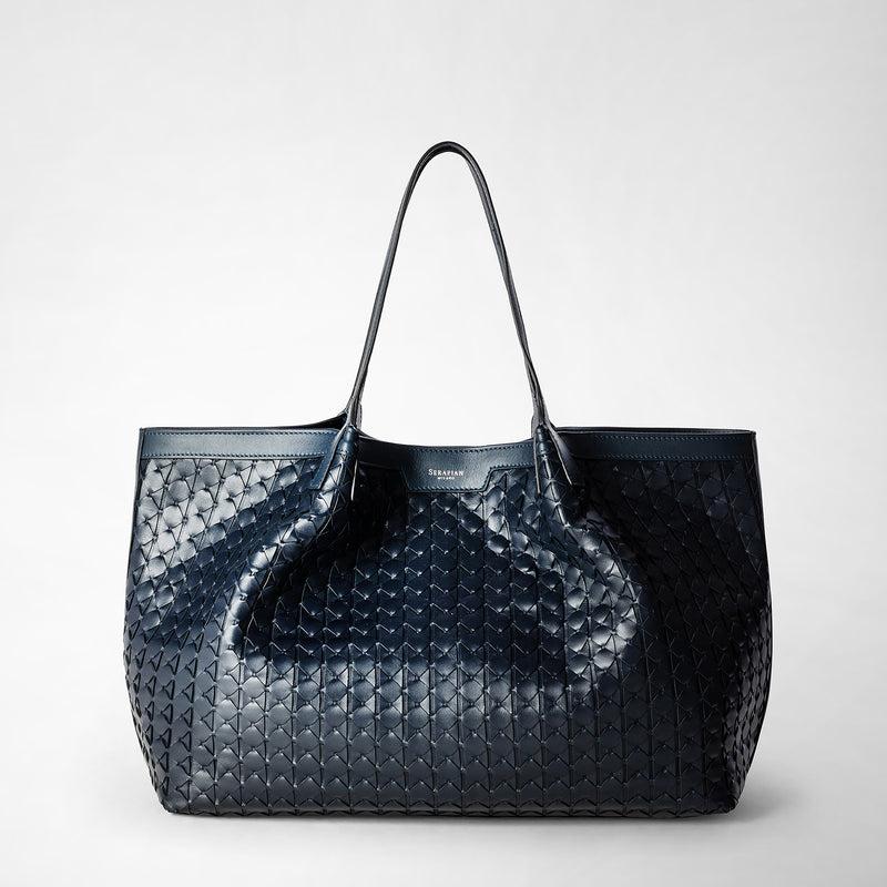 Serapian Secret tote bag in mosaico navy blue Saldi