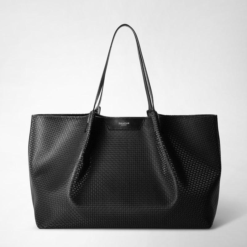 Serapian Tote bag secret in stepan nero-nero eclissi I Più Venduti