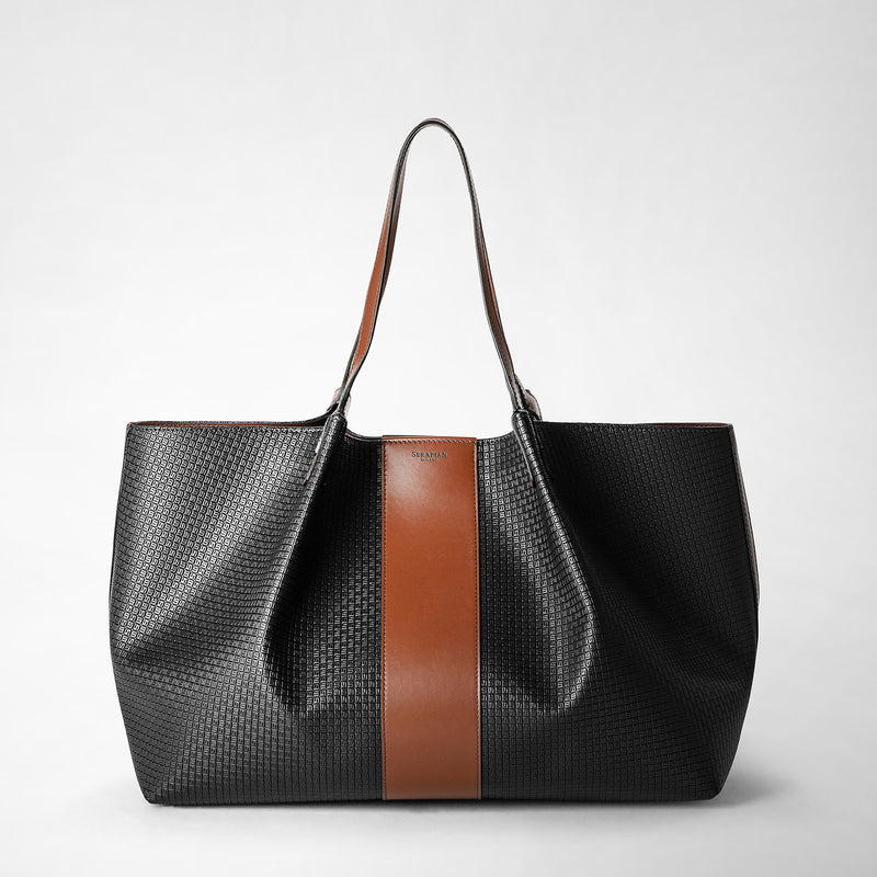 Serapian Borsa shopping secret in stepan 72 nero-cuoio Vendite Flash