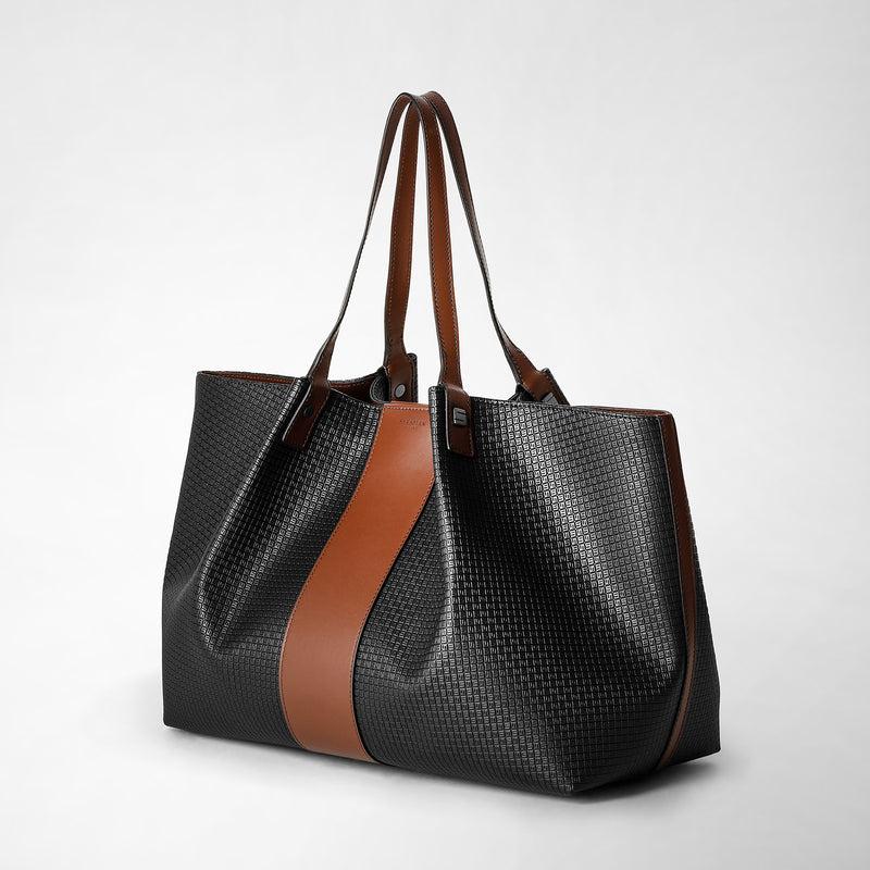 Serapian Borsa shopping secret in stepan 72 nero-cuoio Vendite Flash