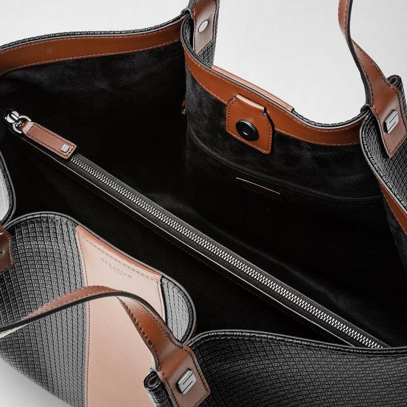 Serapian Borsa shopping secret in stepan 72 nero-cuoio Vendite Flash