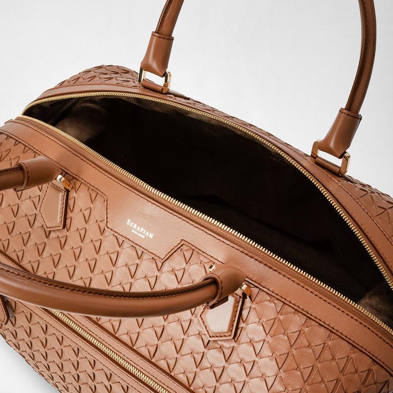 Serapian Travel bag in mosaico tan Italia