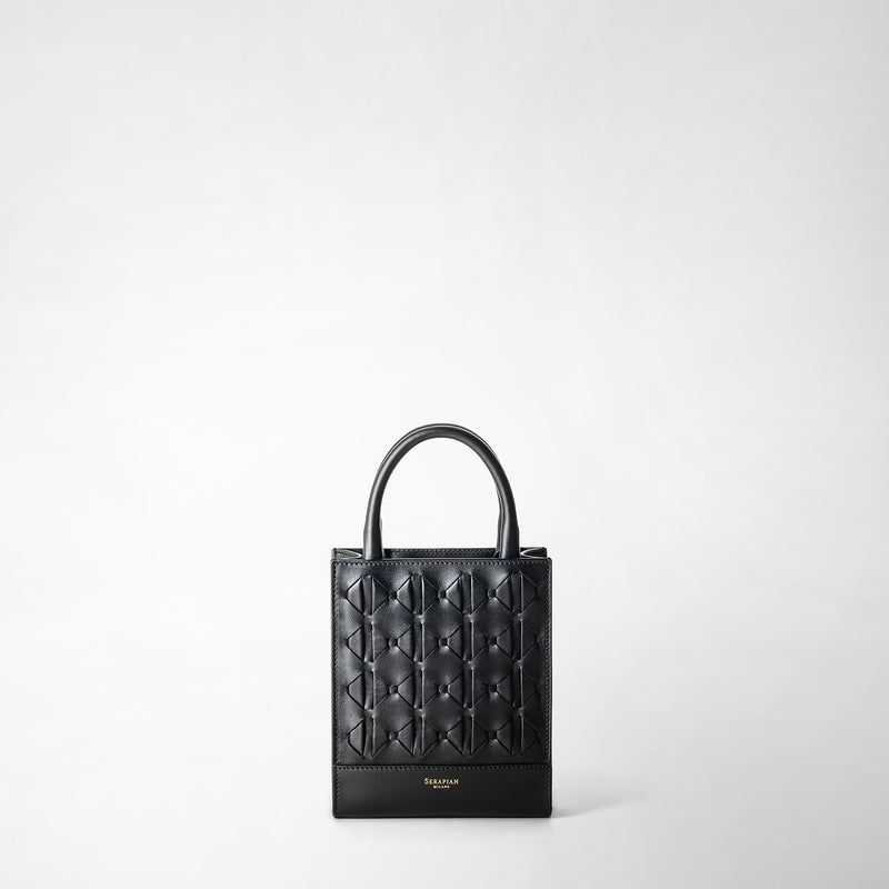 Serapian Borsa 1928 tote mini in mosaico nero In Linea
