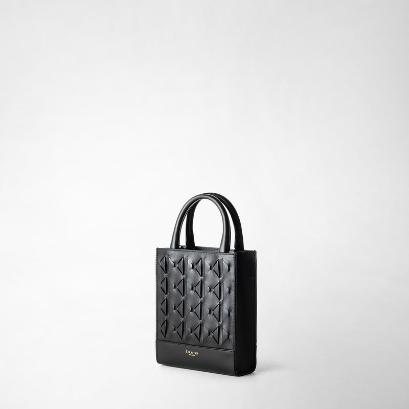 Serapian Borsa 1928 tote mini in mosaico nero In Linea