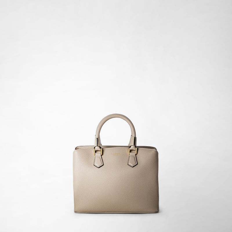 Serapian small luna handbag in rugiada leather sahara Vendita