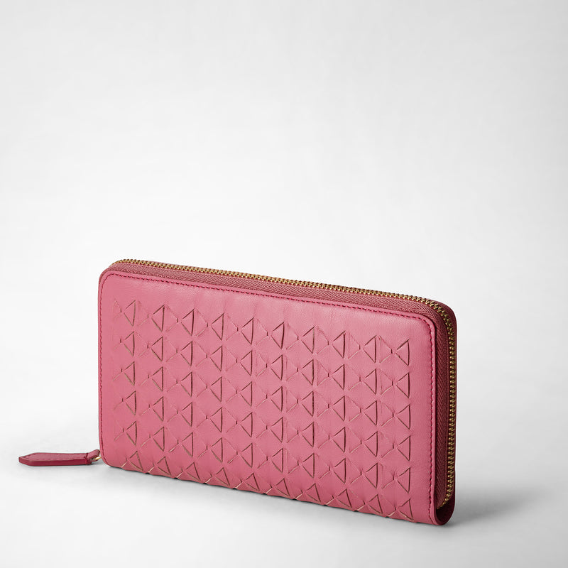 Serapian Zip-around wallet in mosaico petal Qualità Garantita