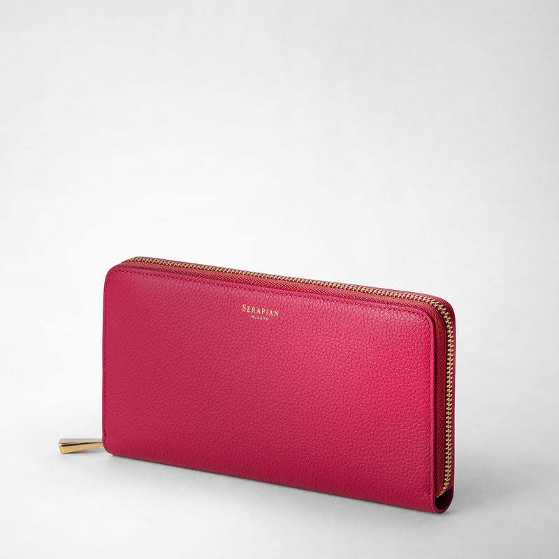 Serapian Zip-around wallet in rugiada leather petal Fino Al -60%