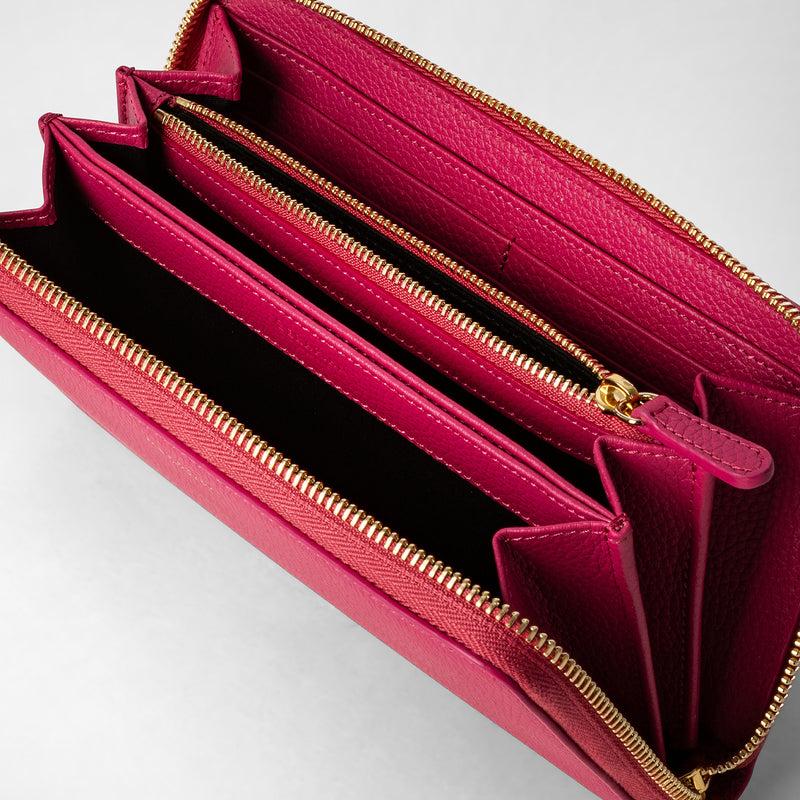 Serapian Zip-around wallet in rugiada leather petal Fino Al -60%