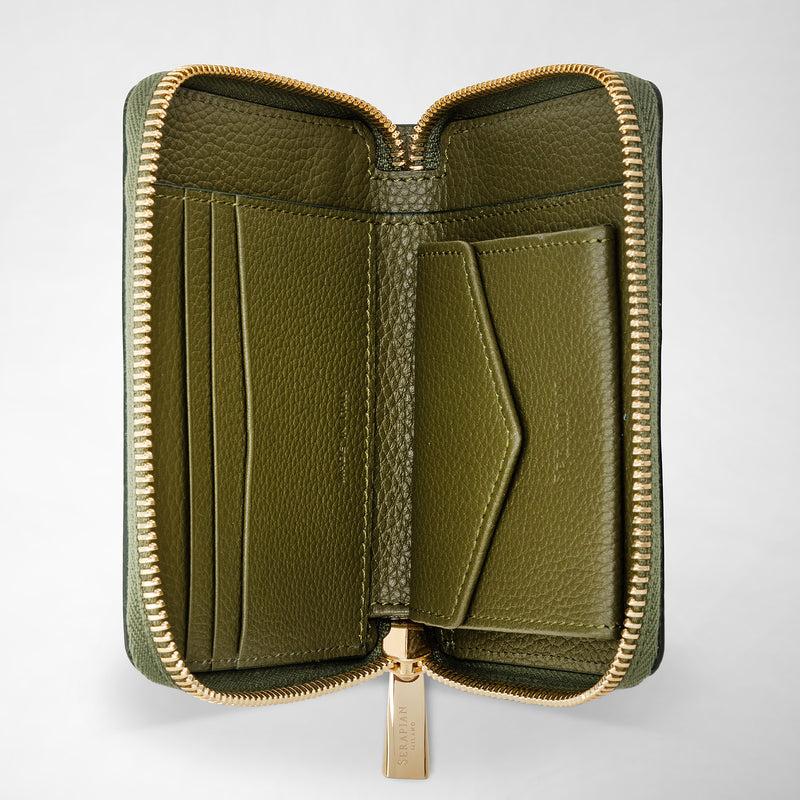 Serapian PORTAFOGLIO MINI CON ZIP IN PELLE RUGIADA Convenienza
