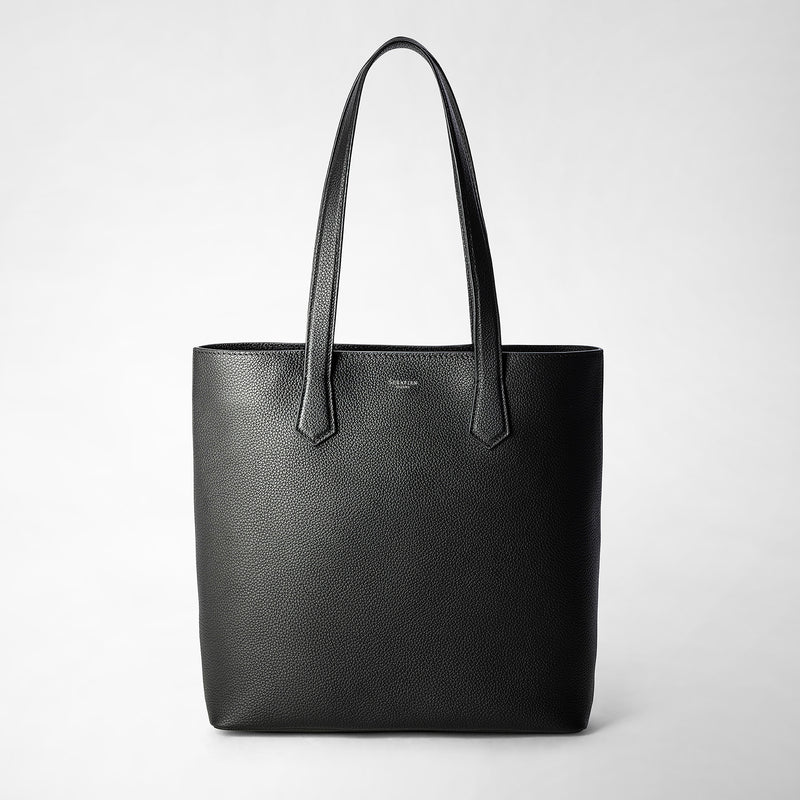 Serapian Day tote bag in cachemire leather black I Più Venduti