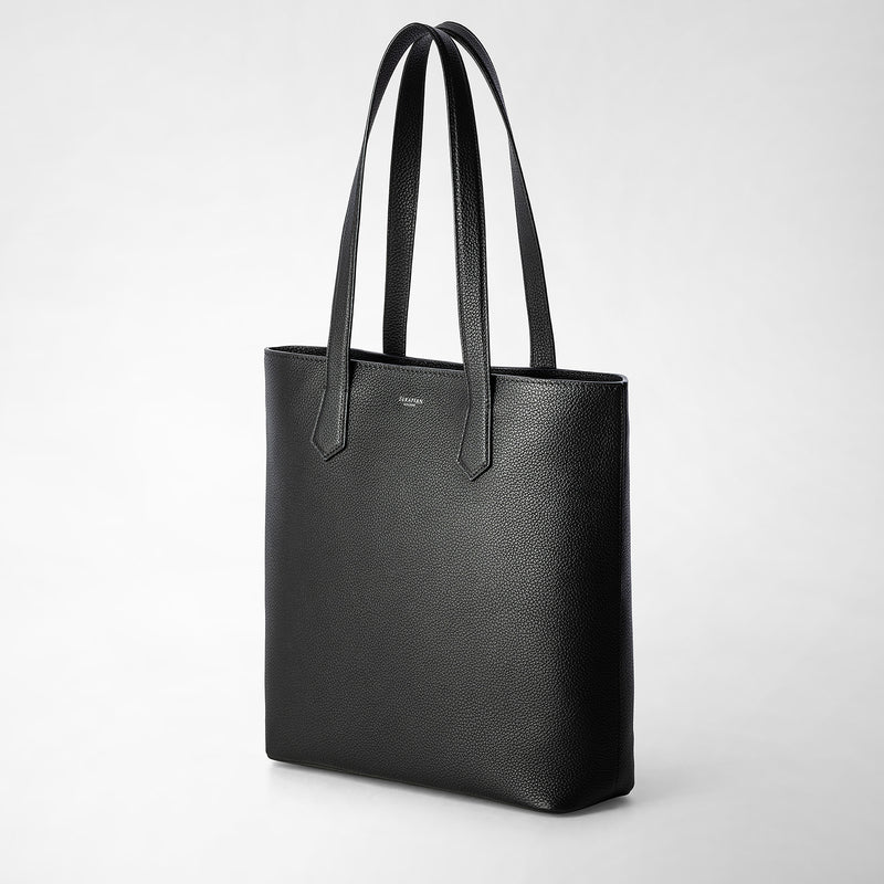 Serapian Day tote bag in cachemire leather black I Più Venduti