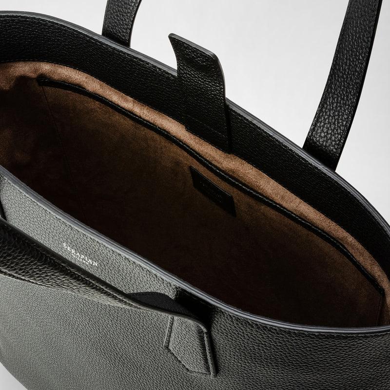 Serapian Day tote bag in cachemire leather black I Più Venduti