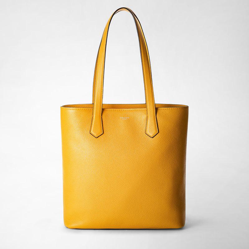 Serapian Day tote bag in cachemire leather ochre In Saldo