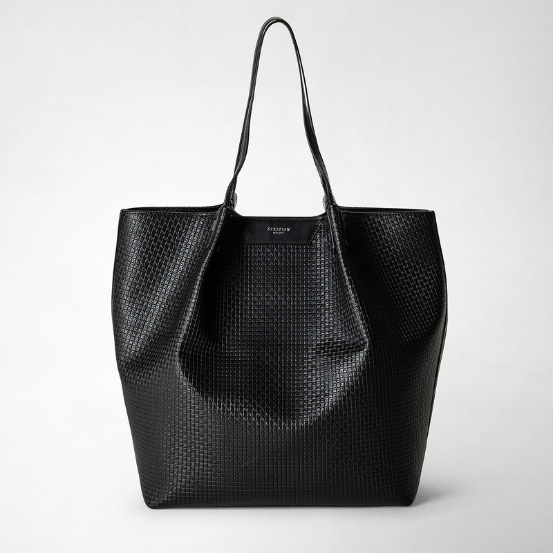 Serapian Vertical secret tote bag stepan nero-nero eclissi Nuova