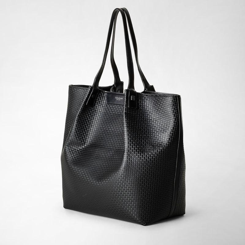 Serapian Vertical secret tote bag stepan nero-nero eclissi Nuova
