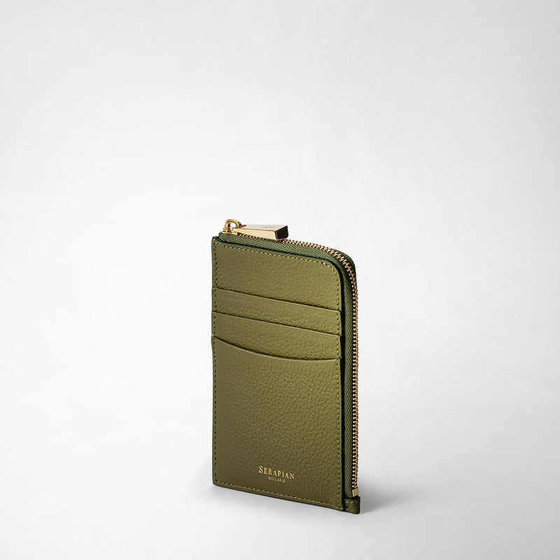 Serapian PORTACARTE CON ZIP IN PELLE RUGIADA 2025