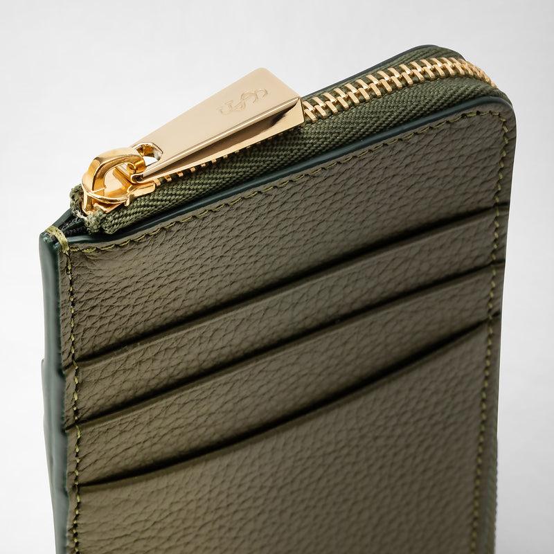 Serapian PORTACARTE CON ZIP IN PELLE RUGIADA 2025