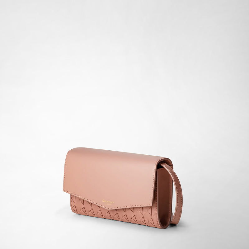 Serapian Clutch con tracolla in mosaico blush Promozione
