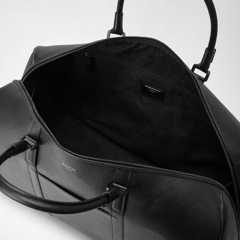 Serapian Borsa da viaggio in pelle evoluzione nero eclissi Prezzo Ridotto