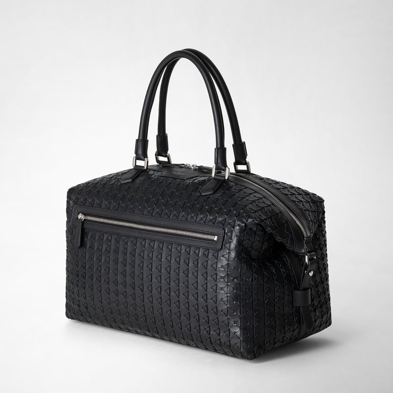 Serapian Travel bag in mosaico black Economico