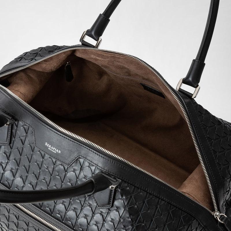 Serapian Travel bag in mosaico black Economico