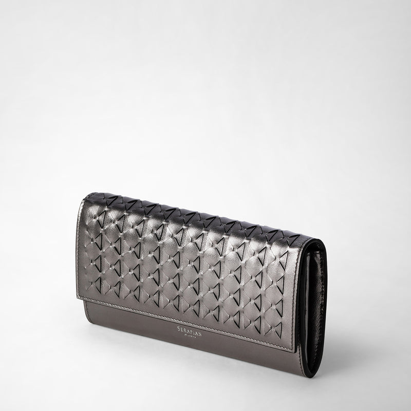 Serapian Continental wallet in mosaico ruthenium Saldi Di Fabbrica