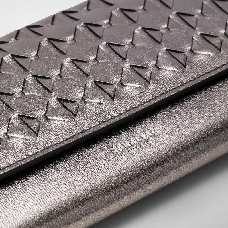 Serapian Continental wallet in mosaico ruthenium Saldi Di Fabbrica