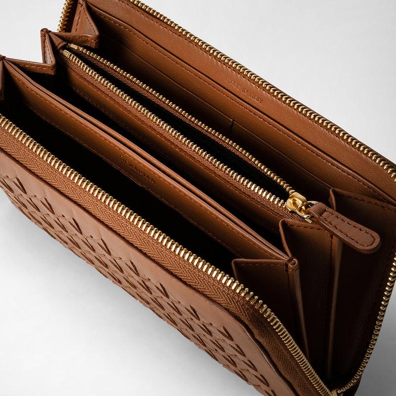 Serapian Zip-around wallet in mosaico tan I Più Venduti