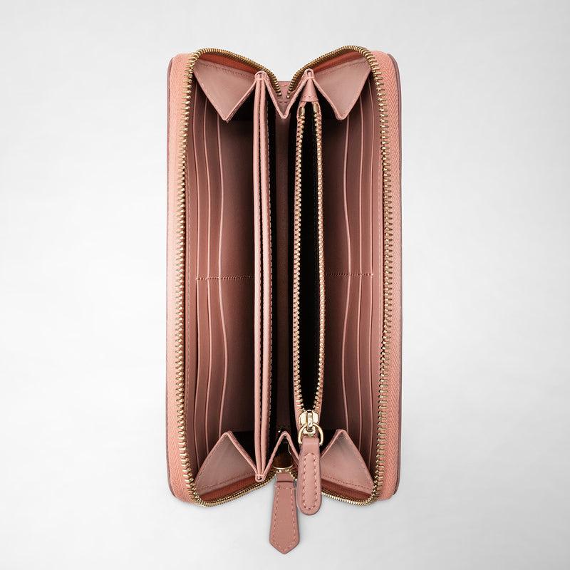Serapian Portafoglio con zip in mosaico blush Negozio