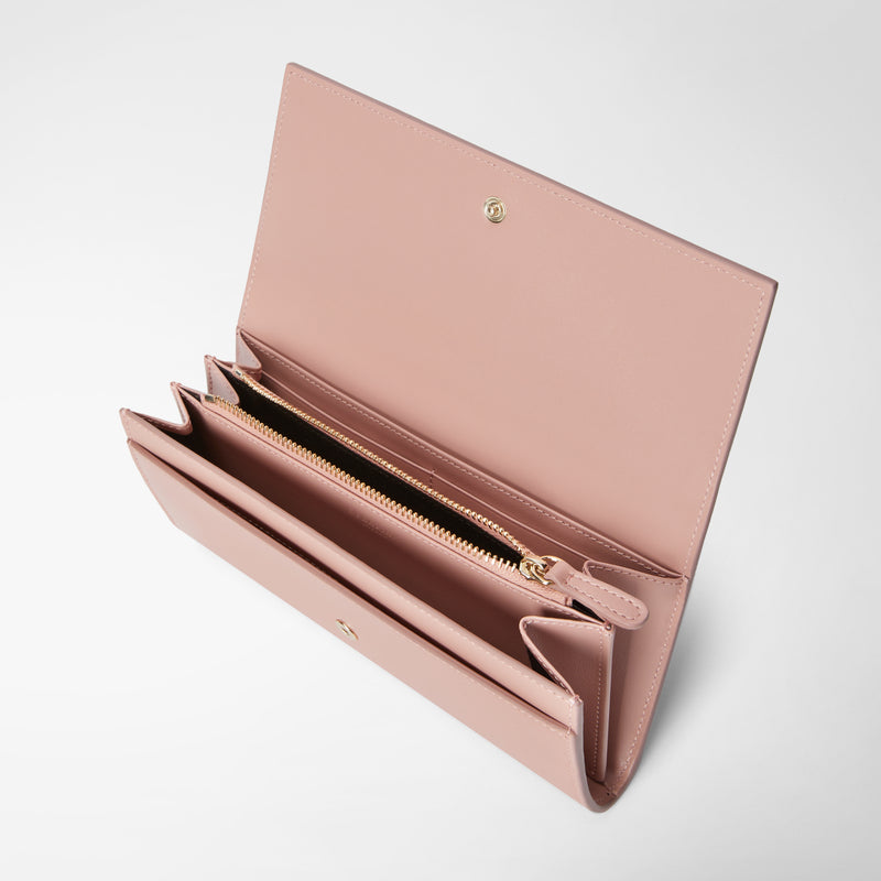 Serapian Portafoglio continental in mosaico blush 2025