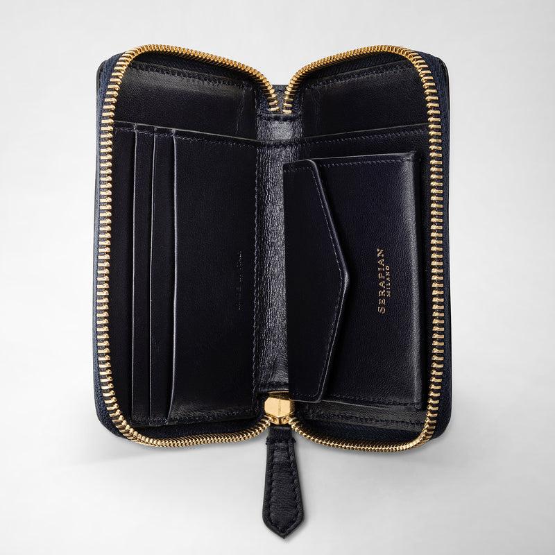 Serapian Mini zip wallet in mosaico midnight blue Qualità Garantita