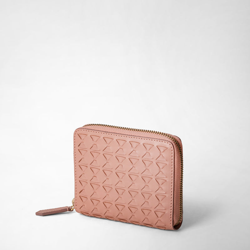 Serapian Portafoglio mini con zip in mosaico blush Consegna Veloce