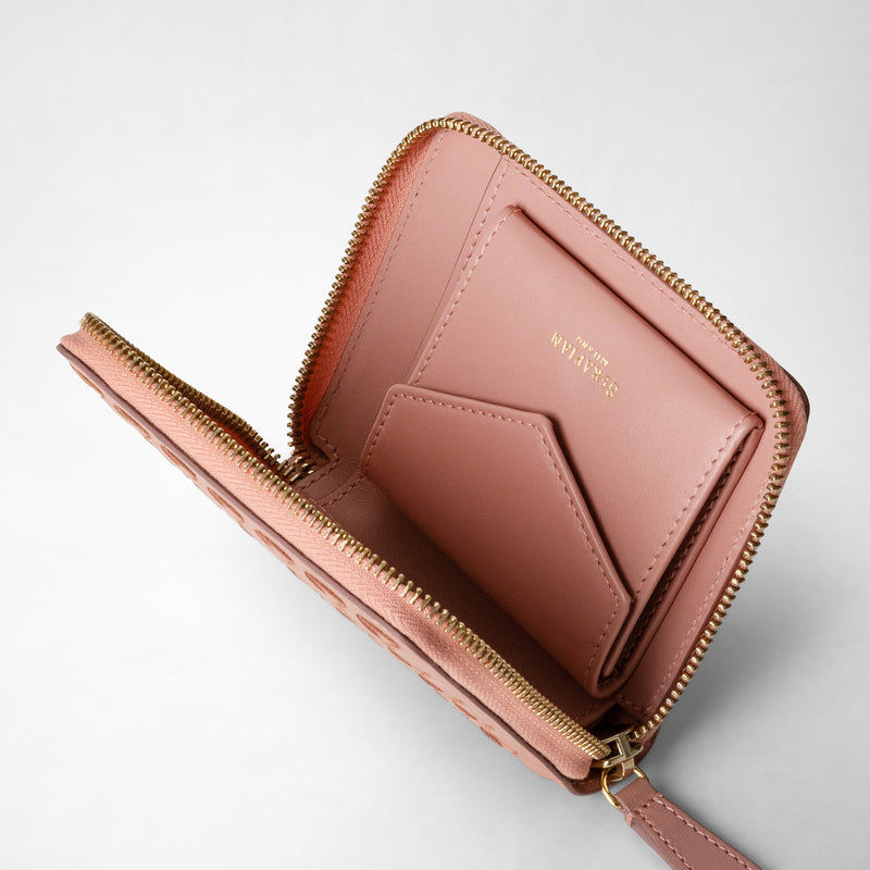 Serapian Portafoglio mini con zip in mosaico blush Consegna Veloce