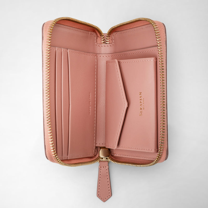 Serapian Portafoglio mini con zip in mosaico blush Consegna Veloce
