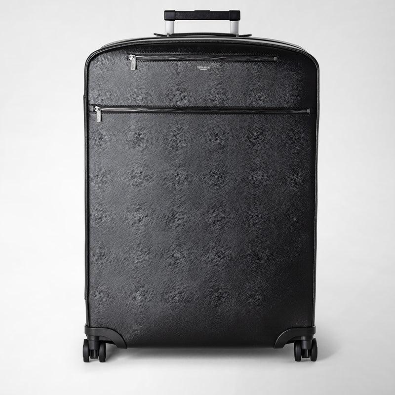 Serapian Trolley grande in pelle evoluzione nero eclissi Sottocosto