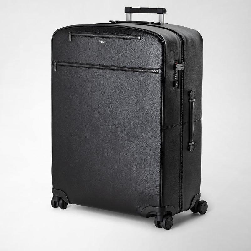 Serapian Trolley grande in pelle evoluzione nero eclissi Sottocosto