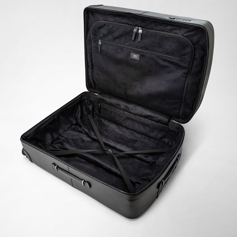 Serapian Trolley grande in pelle evoluzione nero eclissi Sottocosto